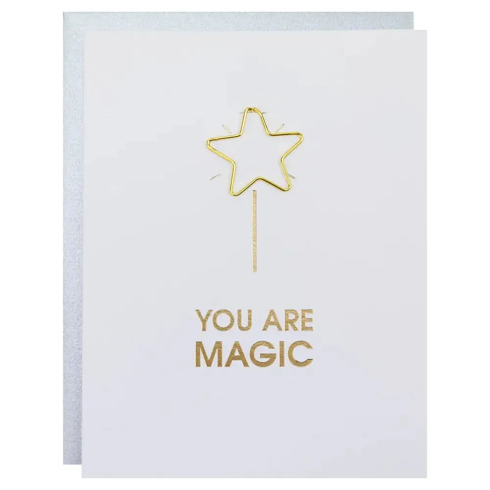 You Are Magic - Paper Clip Letterpress Card