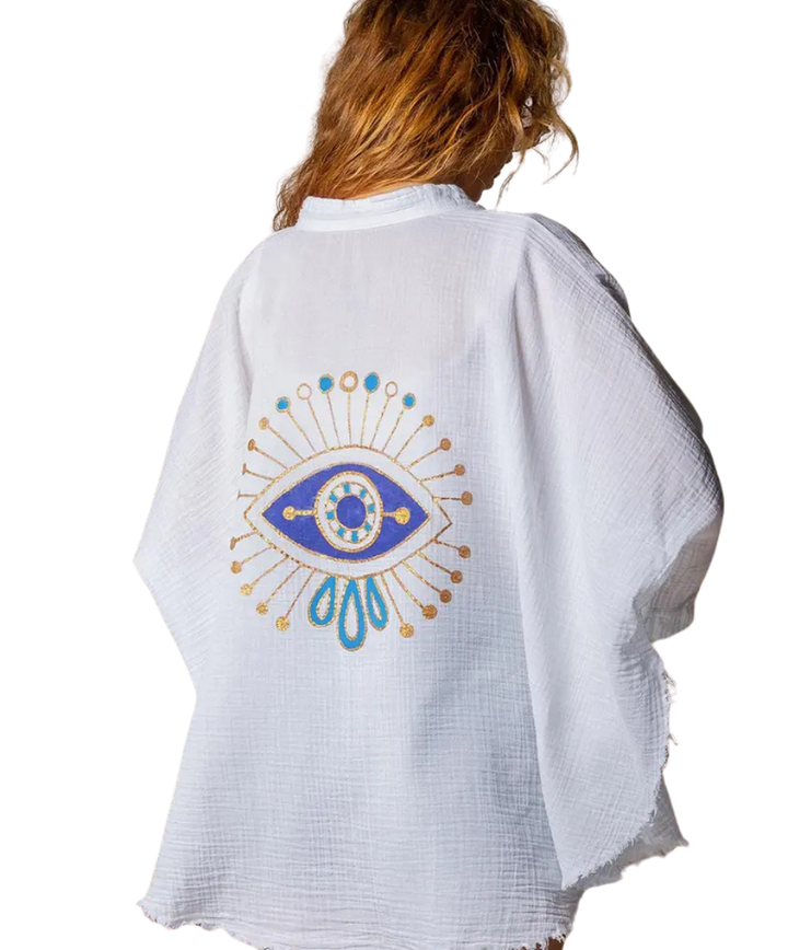 Evil Eye double gauze Turkish cotton Kimono