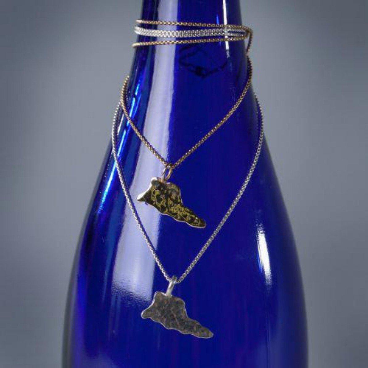 Sterling Silver of 14k Gold Engraveable St. Croix Island Pendant