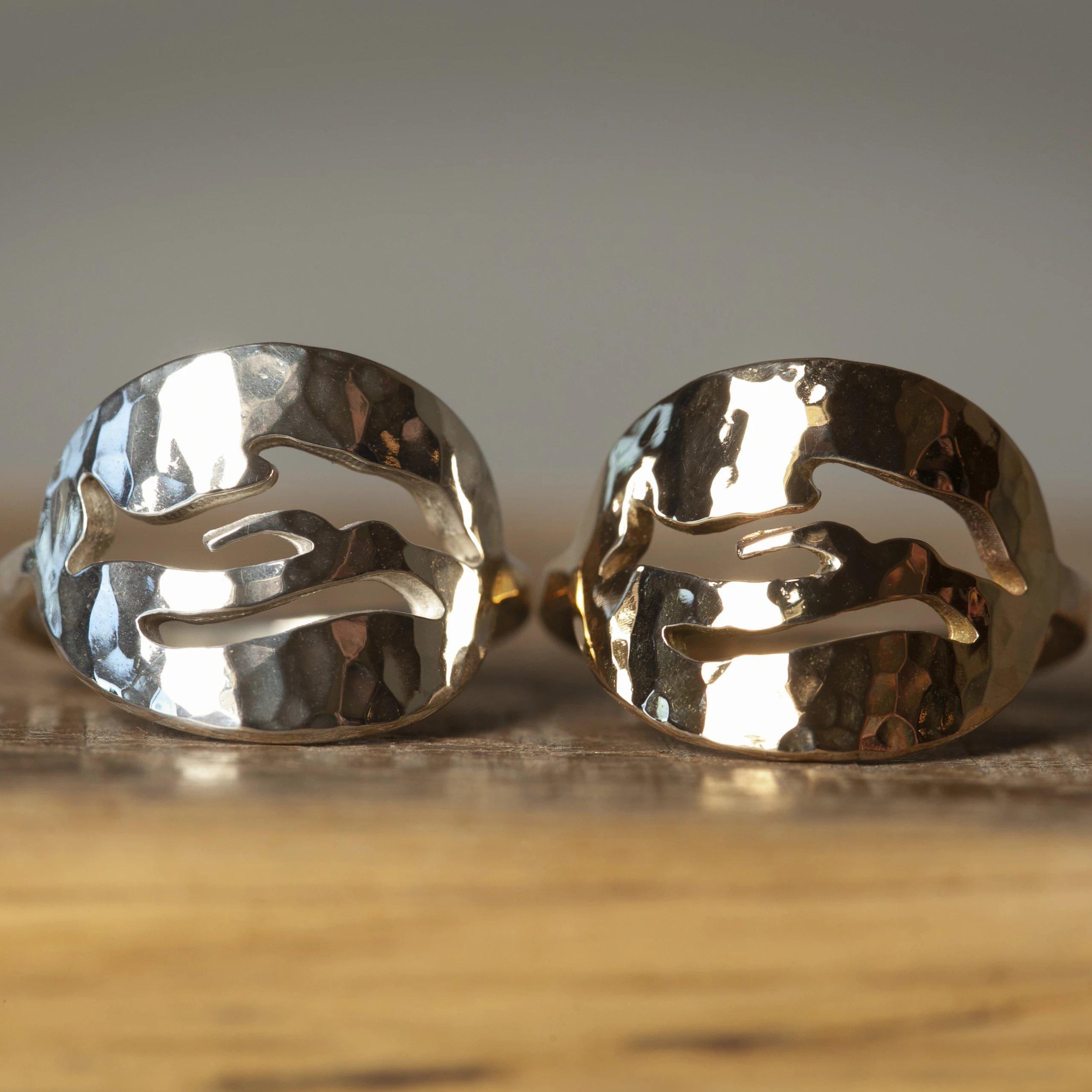 Sterling Silver or 14k Gold St. Croix Dolphin Ring Joyia Jewelry