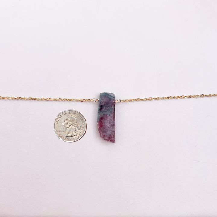 9. Paraiba Tourmaline Gold Floating Necklace