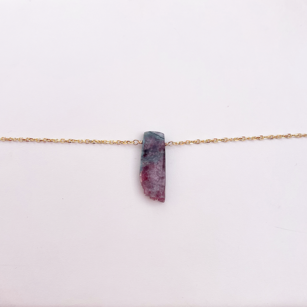 9. Paraiba Tourmaline Gold Floating Necklace