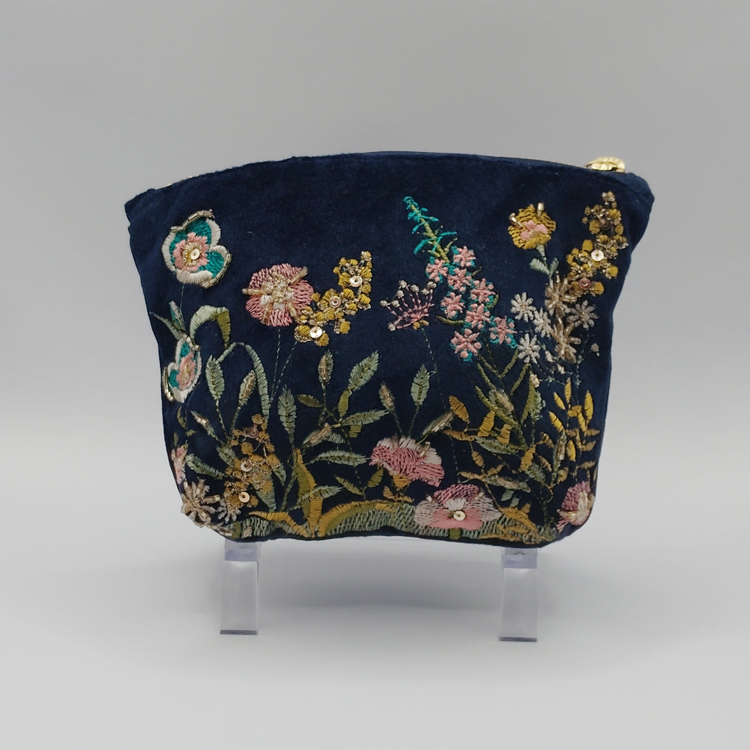 Printed Velvet Mini Pouch