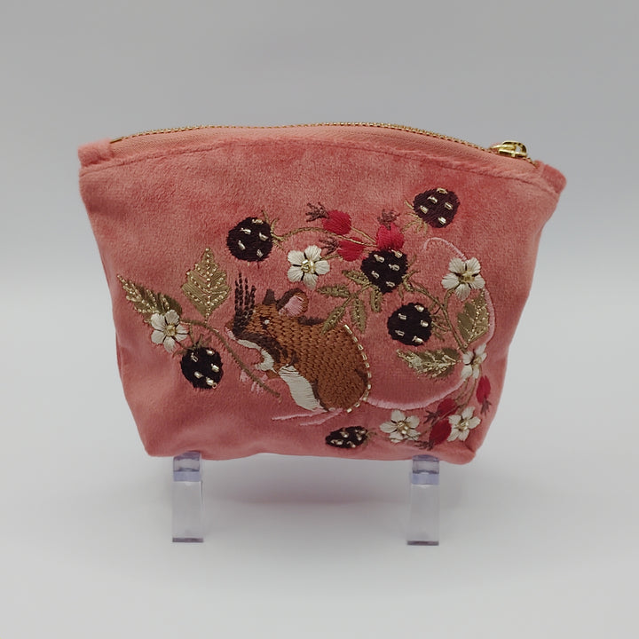 Printed Velvet Mini Pouch