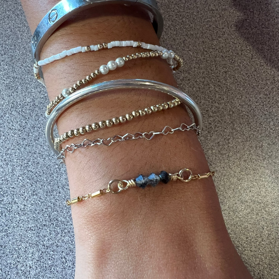 Gemstone Permanent Jewelry Connectors and charms