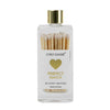 Glass Bottle Matches with Gold Lid