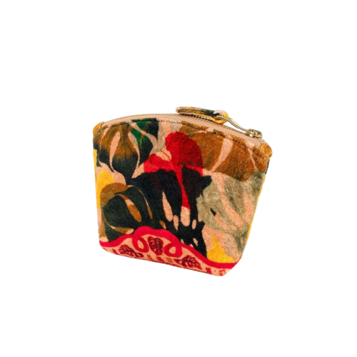 Printed Velvet Mini Pouch