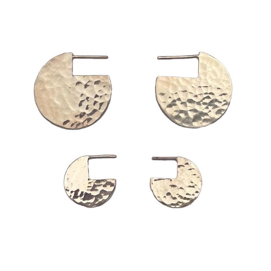 Small Modern Geometric Disc Earrings