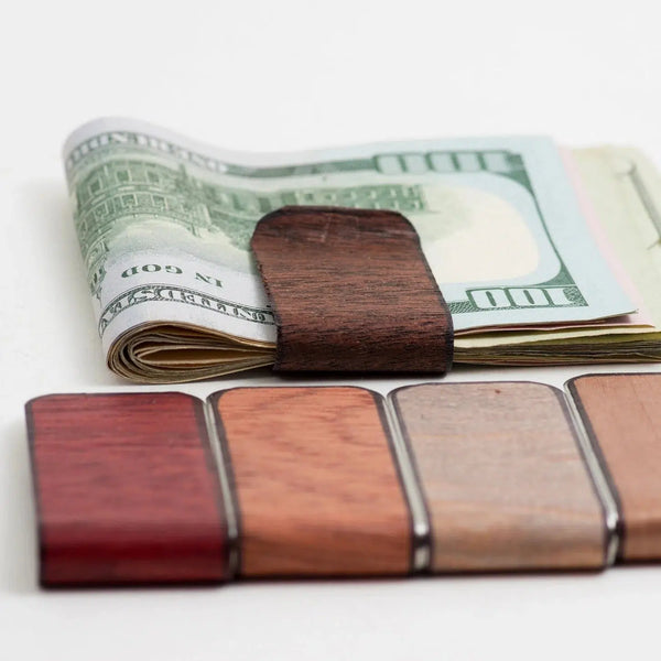 Mahogany Wood Money Clip For Men – Joyia Jewelry