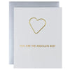 You are the Absolute Best - Heart Paper Clip Card