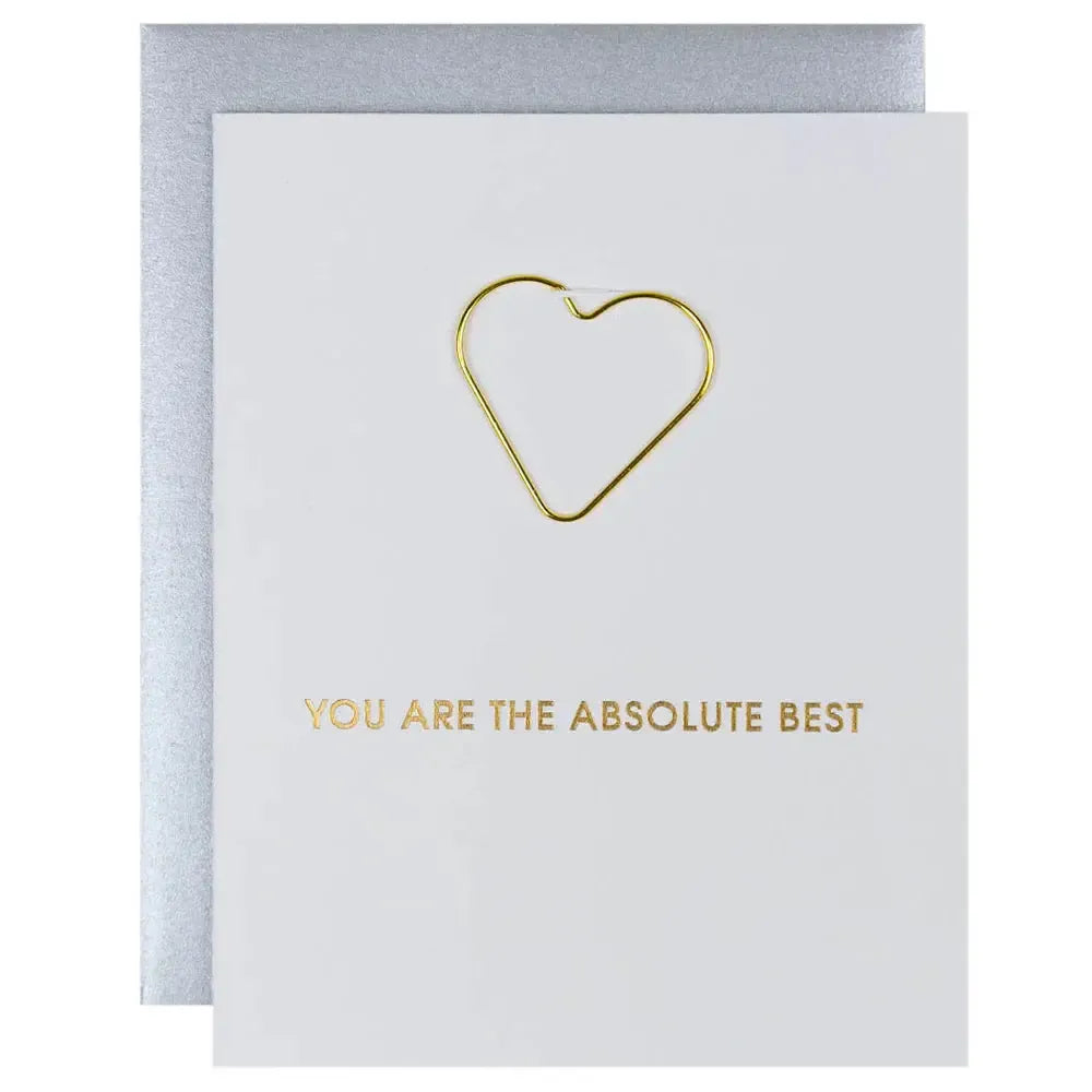 You are the Absolute Best - Heart Paper Clip Card