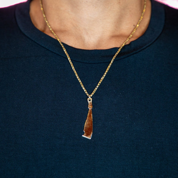 Crucian Gold Gold Machete Pendant Sugar Cane Machete Charm – Joyia