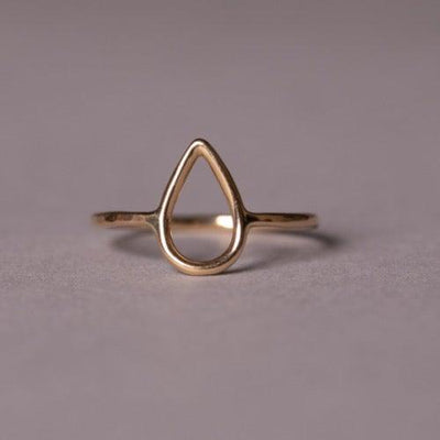 Mini Stackable Teardrop Ring-Rings-Joyia Jewelry